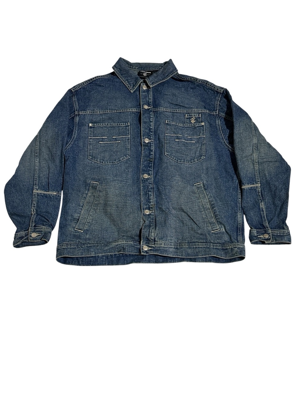 Vintage Rocawear Denim Jacket Mens XL Hip Hop Y2k 90s Trucker Streetwear